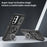 For Samsung Galaxy A56 5G / Galaxy A36 5G Magnetic Case Slide Camera Cover Rotary Kickstand PC + TPU Phone Shell - Black - 3