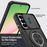For Samsung Galaxy A56 5G / Galaxy A36 5G Magnetic Case Slide Camera Cover Rotary Kickstand PC + TPU Phone Shell - Black - 4