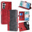 For Samsung Galaxy S26+ Case Contrast Color Wallet Leather Phone Cover - Black + Red - 1