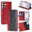 For Samsung Galaxy S26 Case Contrast Color Wallet Leather Phone Cover - Black + Red - 1
