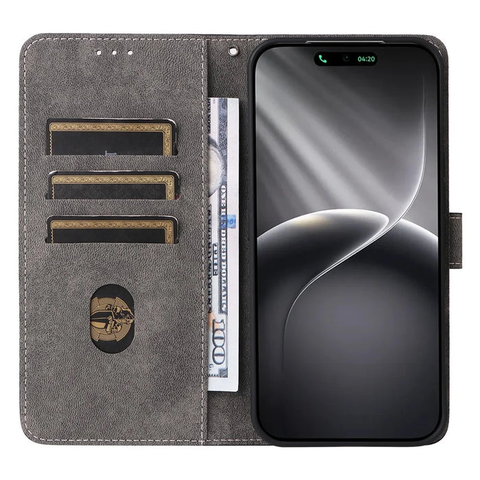 For TECNO Camon 50 4G Case Wallet RFID Blocking PU Leather Phone Cover Stand with Strap - Black - 2