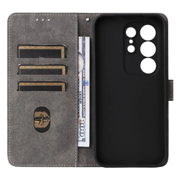 For TECNO Camon 50 4G Case Wallet RFID Blocking PU Leather Phone Cover Stand with Strap - Black - 3