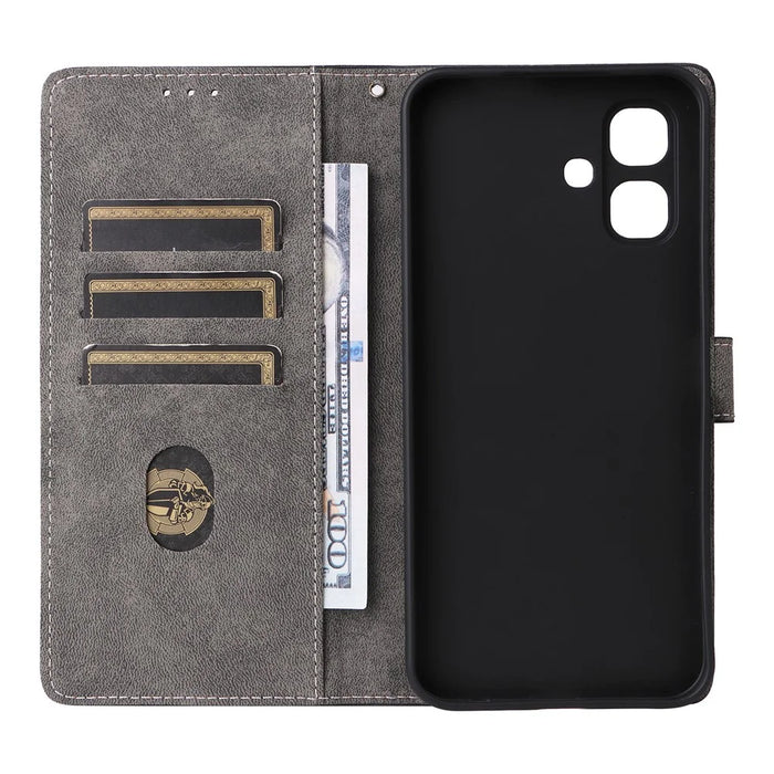For Infinix Smart 20 4G Case Wallet RFID Blocking PU Leather Phone Cover Stand with Strap - Black - 3