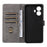 For TCL K70 4G / K70 Power 4G Case Wallet RFID Blocking PU Leather Phone Cover Stand with Strap - Black - 3