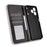 For Realme Note 80 4G Leather Case Wallet Stand Retro Texture Phone Cover - Black - 5