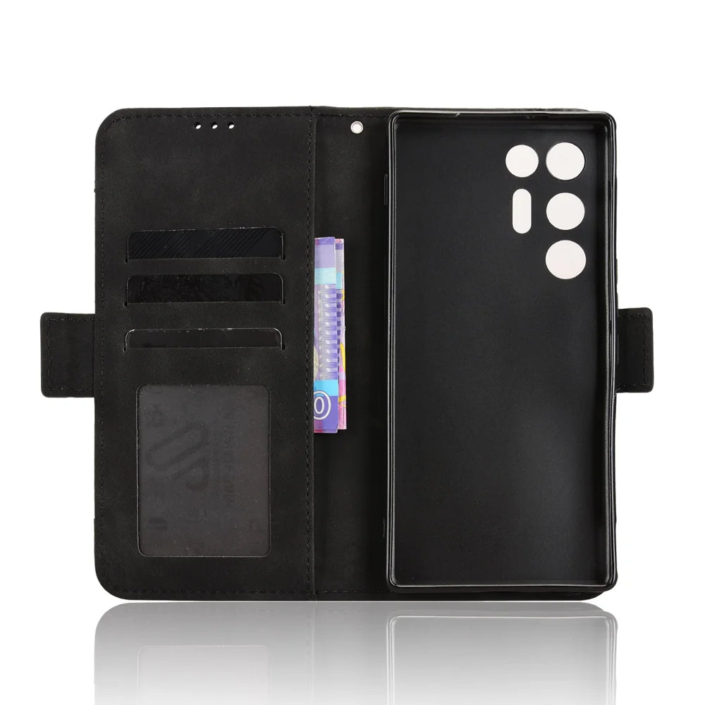 For ZTE nubia RedMagic 11 Air 5G Leather Case Phone Wallet Cover with Multiple Card Slots - Black - 4