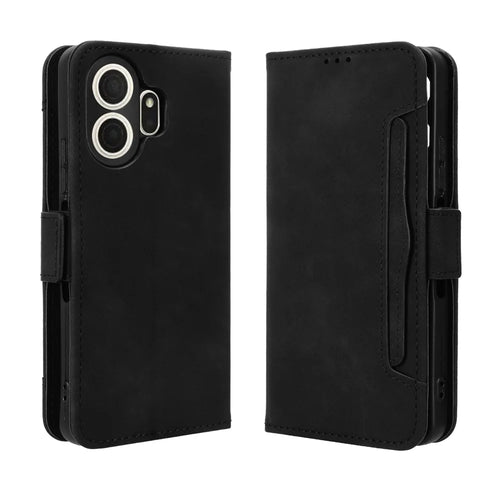For TCL NxtPaper 70 Pro 5G Leather Case Phone Wallet Cover with Multiple Card Slots - Black - 1