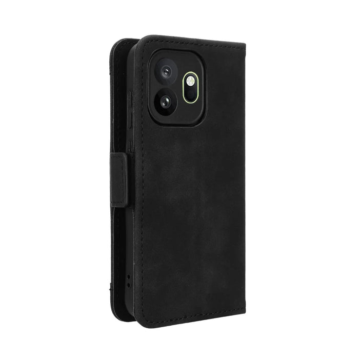 For OnePlus 15T 5G Leather Case Phone Wallet Cover with Multiple Card Slots - Black - 7
