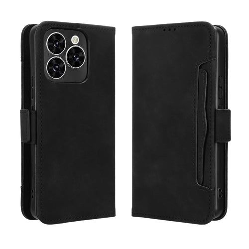 For Cubot Note 60 Leather Case Phone Wallet Cover with Multiple Card Slots - Black - 1