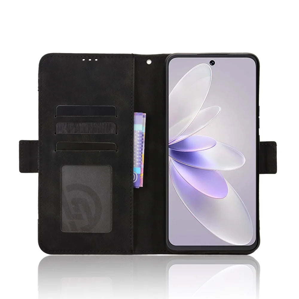 For Cubot Note 60 Leather Case Phone Wallet Cover with Multiple Card Slots - Black - 5