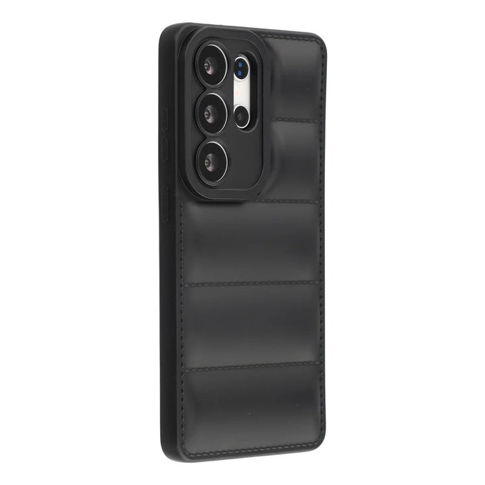 For Samsung Galaxy S26 Ultra TPU Case Down Jacket Design Shock-Absorbent Phone Protector - Black - 2