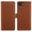 For iPhone 16e / 17e Leather Case Wallet Stand TPU + PU Skin-touch Cover - Brown - 1