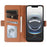 For iPhone 16e / 17e Leather Case Wallet Stand TPU + PU Skin-touch Cover - Brown - 2