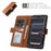 For iPhone 18 Pro / 17 Pro Leather Case Wallet Stand TPU + PU Skin-touch Cover - Brown - 4