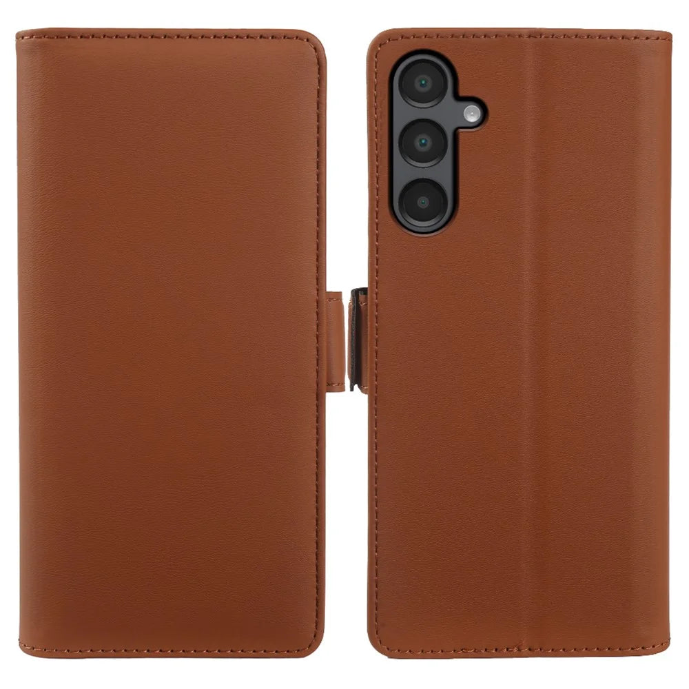 For Samsung Galaxy A16 5G  /  4G Leather Case Wallet Stand TPU + PU Skin-touch Cover - Brown - 1