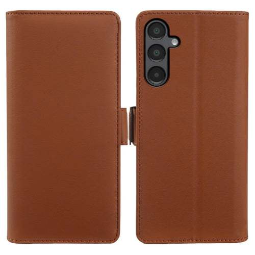 For Samsung Galaxy A16 5G  /  4G Leather Case Wallet Stand TPU + PU Skin-touch Cover - Brown - 1