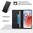 DIERFENG DF-019 for iPhone Air Leather Wallet Case Card Slots RFID Blocking Magnetic Flip Cover - Black - 4
