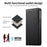 DIERFENG DF-019 for iPhone 16 Pro Leather Wallet Case Card Slots RFID Blocking Magnetic Flip Cover - Black - 5