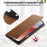 DIERFENG DF-019 for Google Pixel 10a Leather Wallet Case Magnetic Flip Cover with Card Slots RFID Blocking - Light Brown - 7