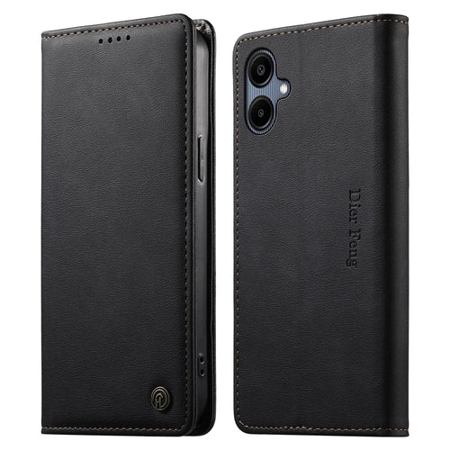 DIERFENG DF-019 for Samsung Galaxy A08 5G / A08 4G / A07 5G / A07 4G  Leather Wallet Case Magnetic Flip Cover with Card Slots RFID Blocking - Black - 1