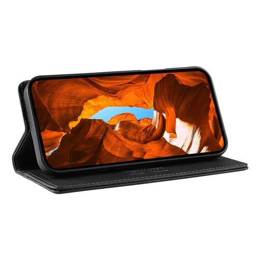 DIERFENG DF-019 for Samsung Galaxy A16 4G  /  A16 5G Leather Wallet Case Magnetic Flip Cover with Card Slots RFID Blocking - Black - 2