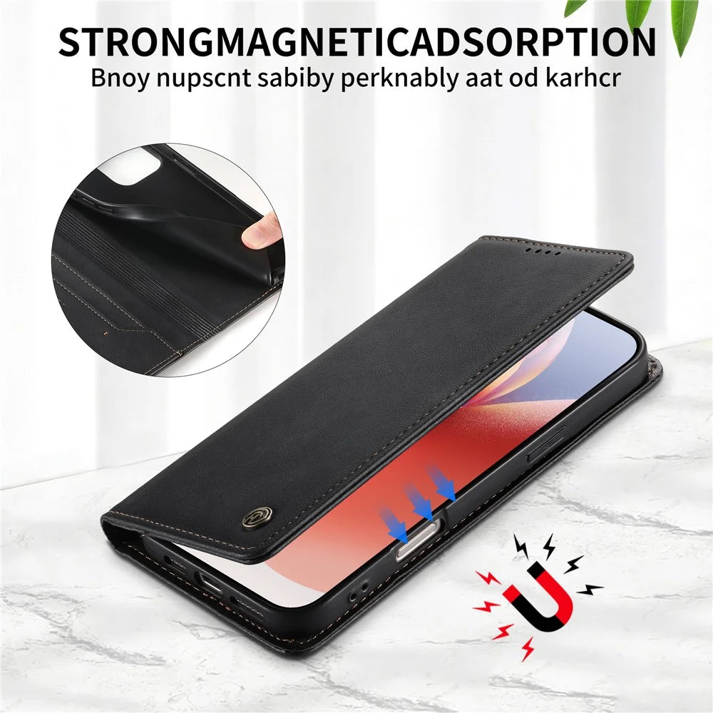 DIERFENG DF-019 for Samsung Galaxy A16 4G  /  A16 5G Leather Wallet Case Magnetic Flip Cover with Card Slots RFID Blocking - Black - 7