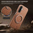 For Samsung Galaxy A57 5G Magnetic Case PC PU Phone Cover with 360 Rotating Ring Kickstand - Brown - 3