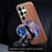 For Samsung Galaxy S25 Ultra Magnetic Case PC PU Phone Cover with 360 Rotating Ring Kickstand - Brown - 5