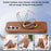 For Samsung Galaxy S25+ Magnetic Case PC PU Phone Cover with 360 Rotating Ring Kickstand - Brown - 7