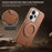 For Realme 15 Pro 5G Magnetic Case PC PU Phone Cover with 360 Rotating Ring Kickstand - Brown - 3