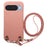 Litchi Pattern Case For Google Pixel 10 Pro  /  10 with Lanyard Shockproof PC PU Leather Cover - Pink - 1