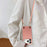 For iPhone 17 Pro Litchi Pattern Case with Lanyard Shockproof PC PU Leather Cover - Pink - 7