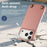 For iPhone 17 Pro Max Litchi Pattern Case with Lanyard Shockproof PC PU Leather Cover - Pink - 4
