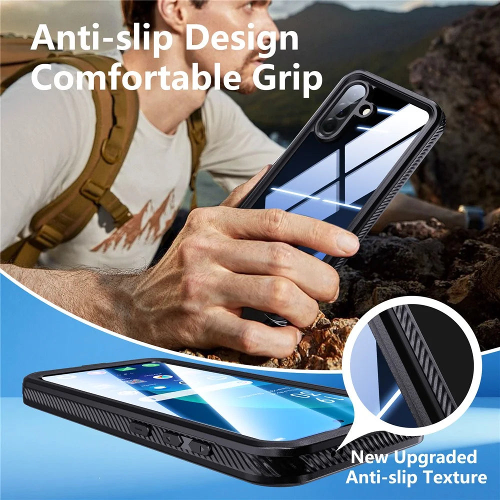 REDPEPPER For Samsung Galaxy A57 5G Case IP68 Waterproof PC + TPU Phone Cover - Black - 7