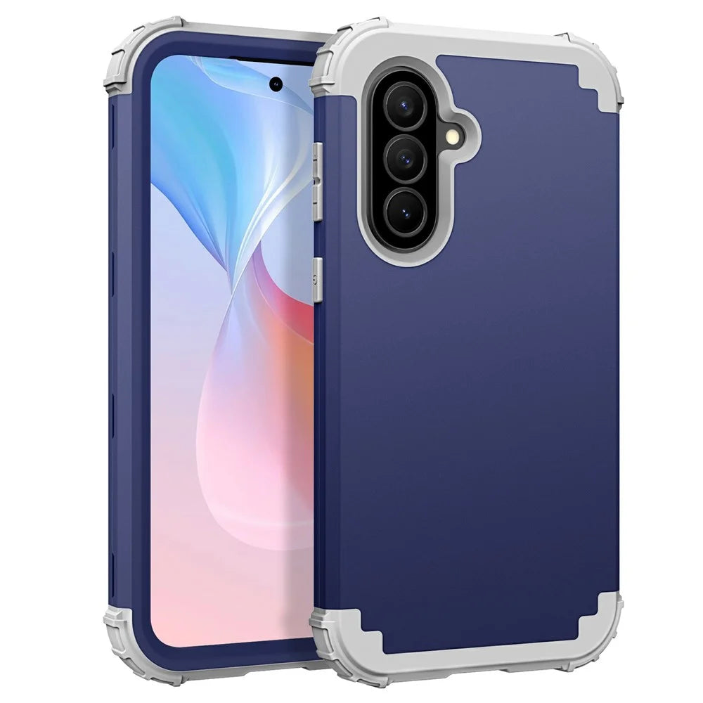 For Samsung Galaxy A37 5G Case Shockproof PC + TPU Phone Back Cover - Navy Blue - 1