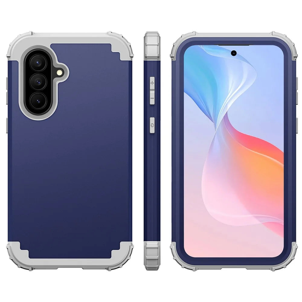 For Samsung Galaxy A37 5G Case Shockproof PC + TPU Phone Back Cover - Navy Blue - 2
