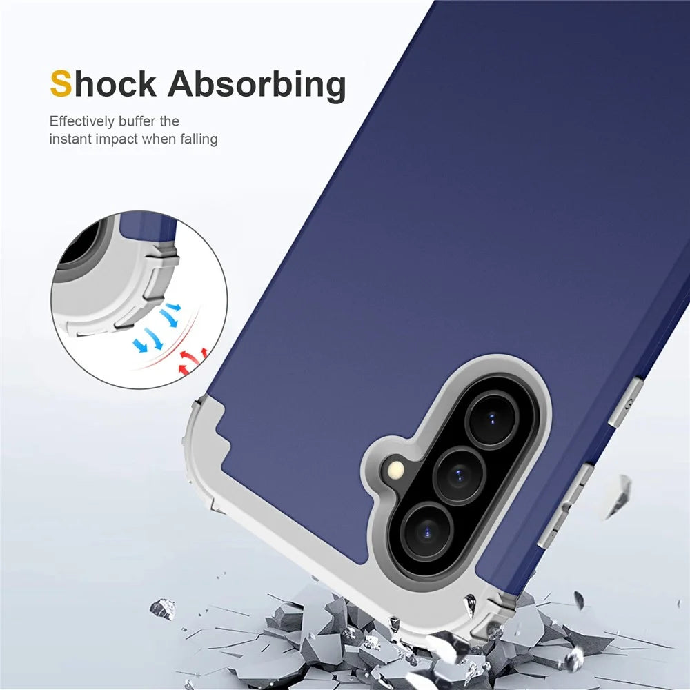 For Samsung Galaxy A37 5G Case Shockproof PC + TPU Phone Back Cover - Navy Blue - 4