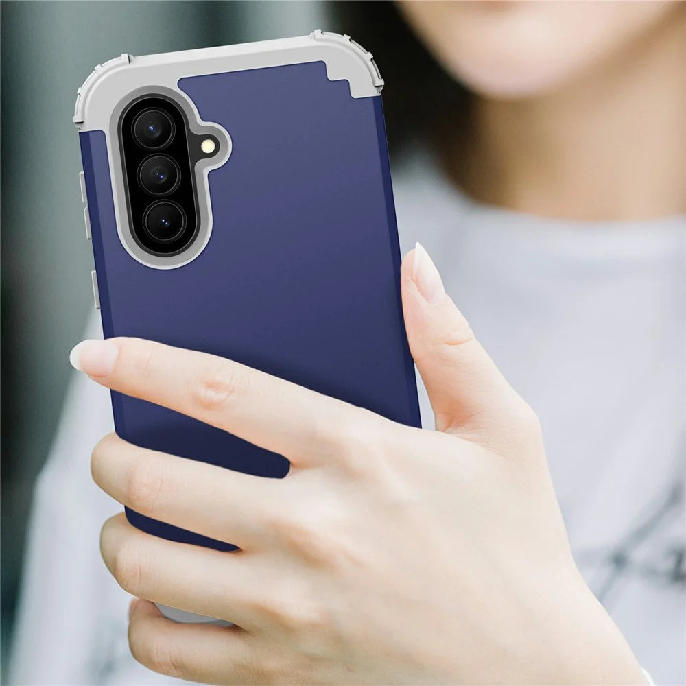For Samsung Galaxy A37 5G Case Shockproof PC + TPU Phone Back Cover - Navy Blue - 6