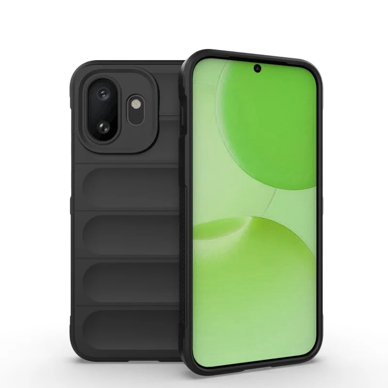 WANLONFENG For OnePlus 15T 5G TPU Case HD Series Anti Slip Phone Cover with Tempered Glass - Black - 2