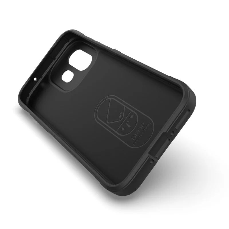 WANLONFENG For OnePlus 15T 5G TPU Case HD Series Anti Slip Phone Cover with Tempered Glass - Black - 3