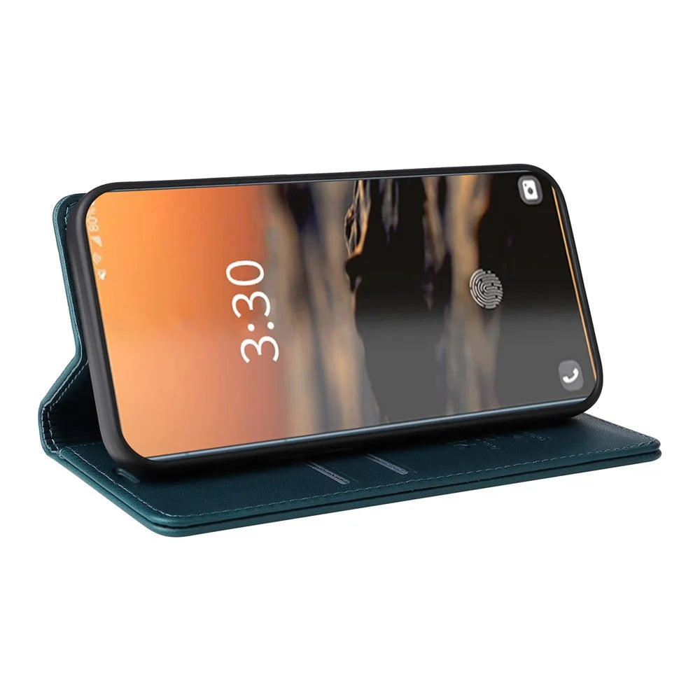 YIKATU YK-001 For Samsung Galaxy S23 Ultra PU Leather Shockproof Wallet Case Magnetic Auto-absorbed Phone Stand Cover - Blue - 3
