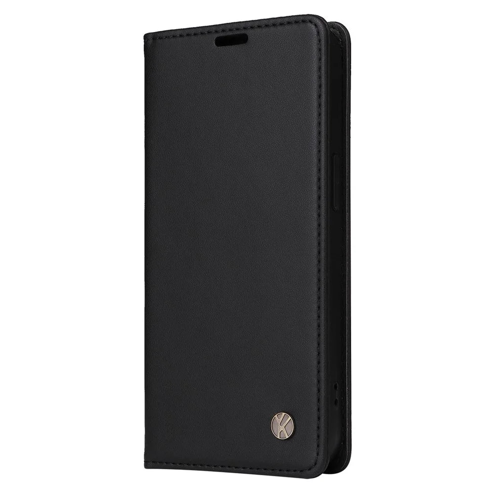 YIKATU YK-001 For Samsung Galaxy S23 PU Leather Drop-proof Case Magnetic Auto Closing Phone Stand Wallet Cover - Black - 7