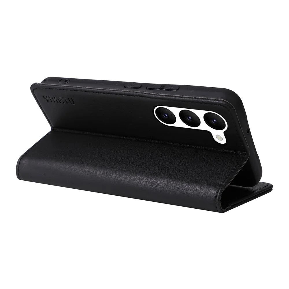 YIKATU YK-001 For Samsung Galaxy S23+ Magnetic Auto Closing PU Leather Shockproof Wallet Case Foldable Stand Protective Cover - Black - 4