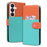 For Samsung Galaxy S26+ Cartoon Pet Series  Wallet Phone Case Splicing Leather Flip Cover - Sky Blue - 3