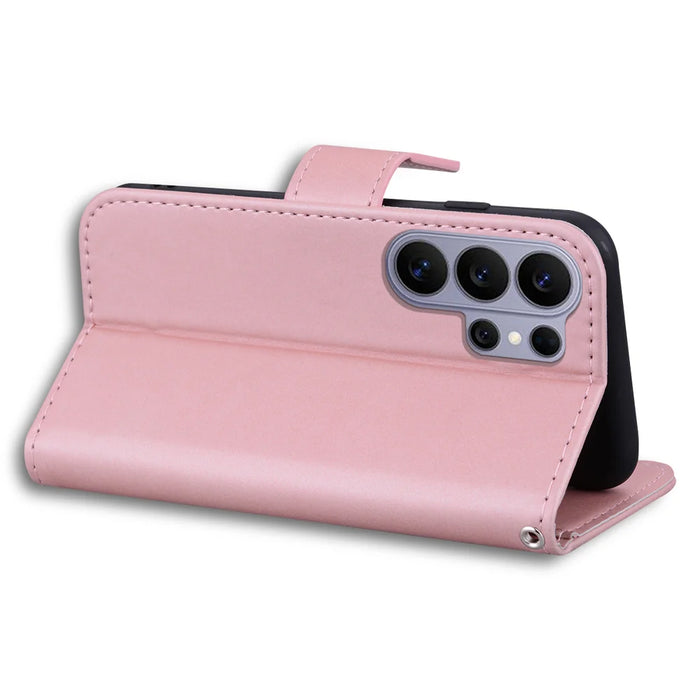 For Samsung Galaxy S26 Ultra Case Cartoon Pattern Wallet Leather Phone Cover - Pink - 7