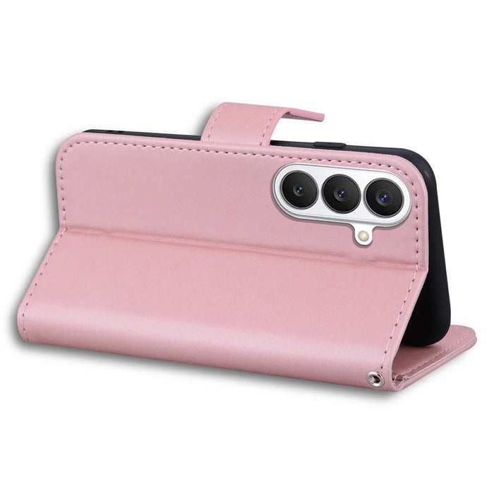 For Samsung Galaxy S26+ Case Cartoon Pattern Wallet Leather Phone Cover - Pink - 7