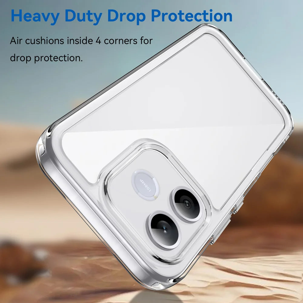 WANLONFENG For Honor 600 Lite 5G Case MF Series TPU Acrylic Clear Phone Cover with Tempered Glass Film - Transparent - 4