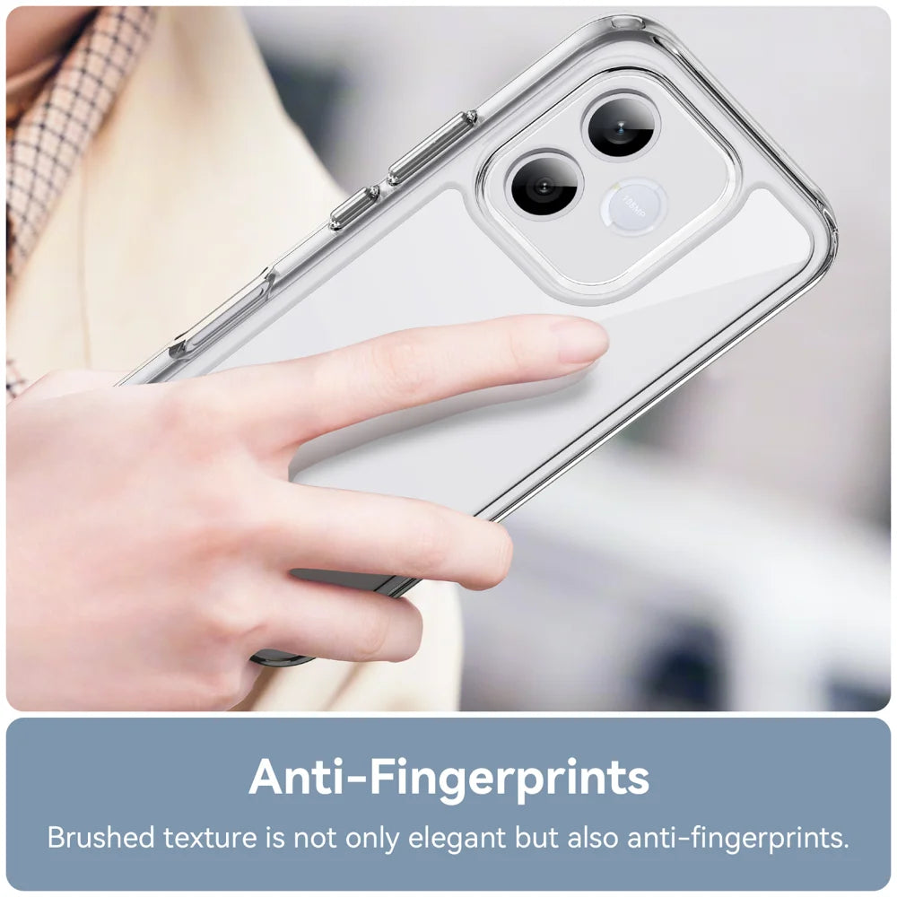 WANLONFENG For Honor 600 Lite 5G Case MF Series TPU Acrylic Clear Phone Cover with Tempered Glass Film - Transparent - 6