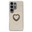 For Samsung Galaxy S26 Ultra Electroplating Phone Case Diamond Lens Ring Heart Kickstand TPU PC Protective Shell - White - 1