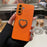 For Samsung Galaxy A56 5G Electroplating Phone Case Diamond Lens Ring Heart Kickstand TPU PC Protective Shell - Orange - 2